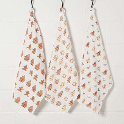 Set of 3 Cookies Flour sack Towels