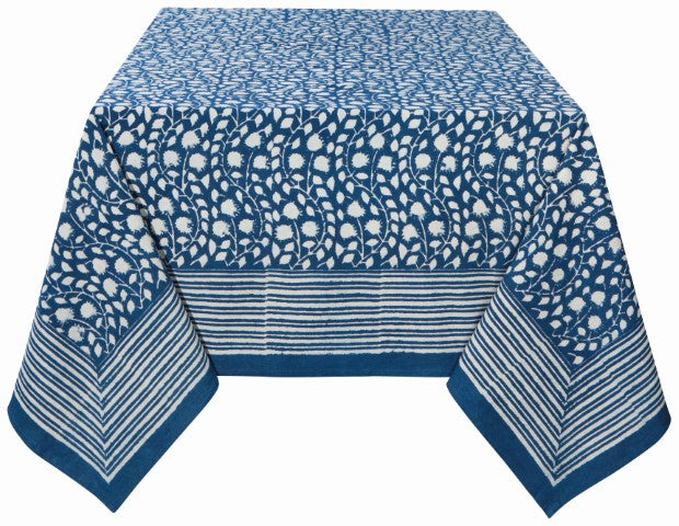 Heir loom 60' x 90' Block Print Tablecloth