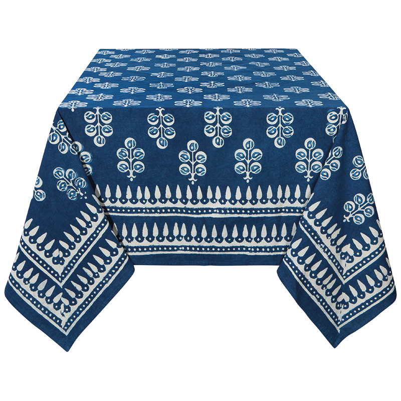 Heir loom 60' x 90' Block Print Tablecloth