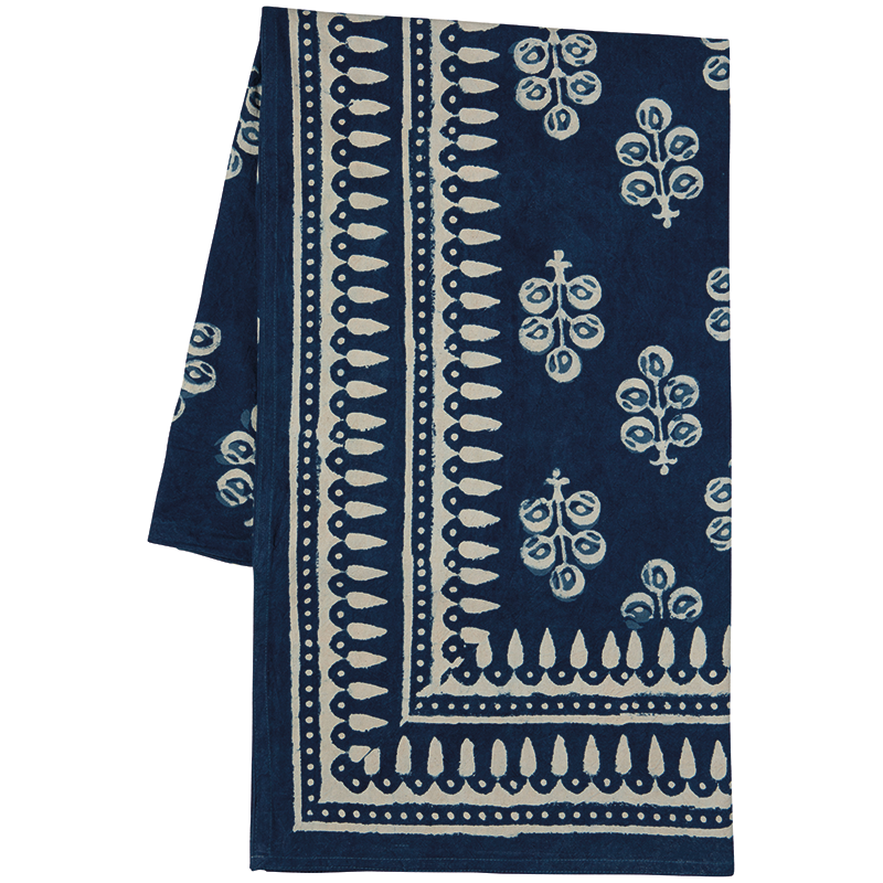 Heir loom 60' x 90' Block Print Tablecloth