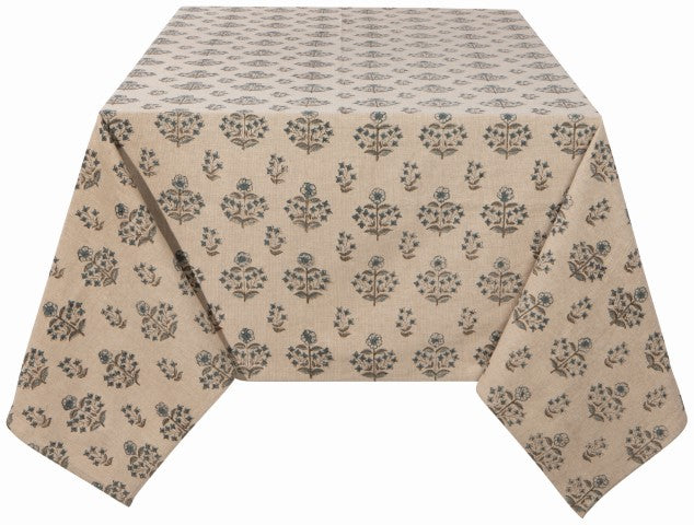 Heir loom 60' x 90' Block Print Tablecloth